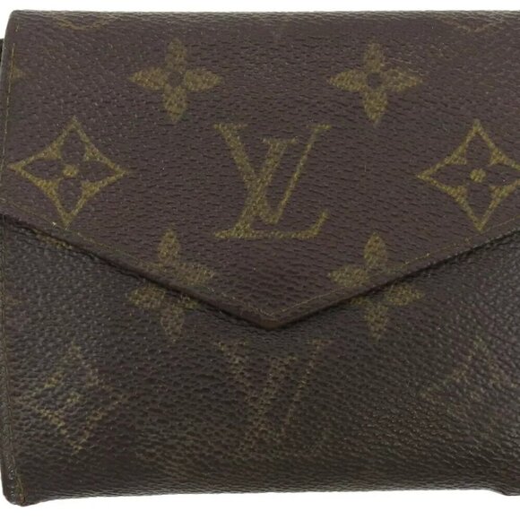 Louis Vuitton W Hook Wallet Monogram Beige Monogram Canvas Authentic Used - Picture 15 of 16
